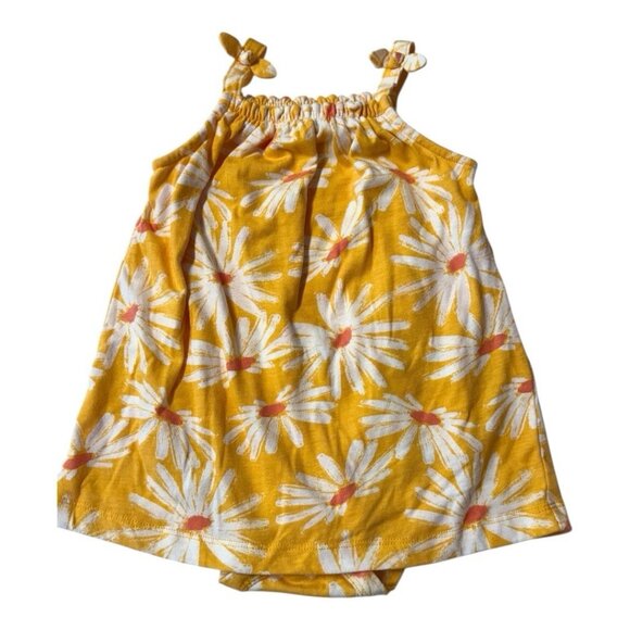 Carters Baby Girl Skirted Rompers Set of 2~Sz 18M~Yellow Floral/Pink Fade L15 02 - Picture 2 of 16